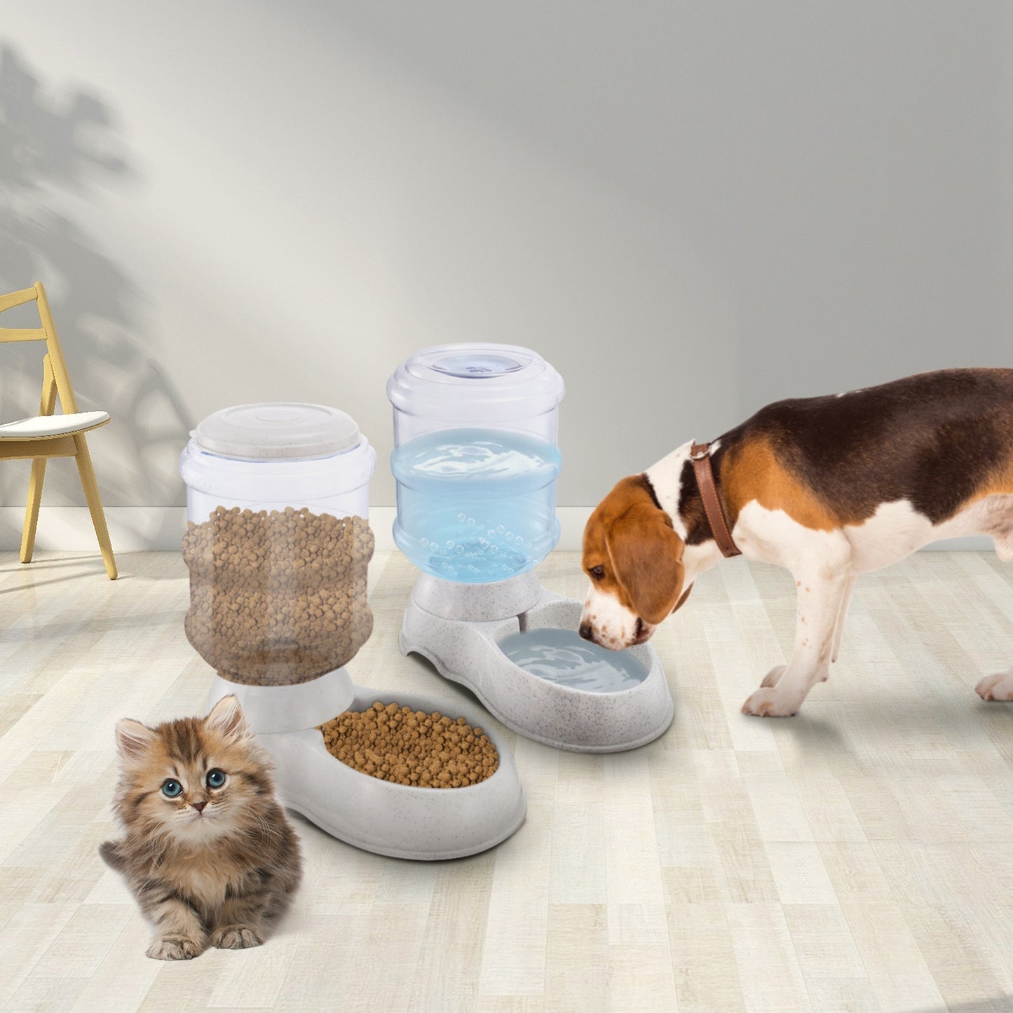 3.5L 1Gal Pet Water Dispenser Self-Dispensing Gravity Automatic, Multi-Pet, Water, Dispenser