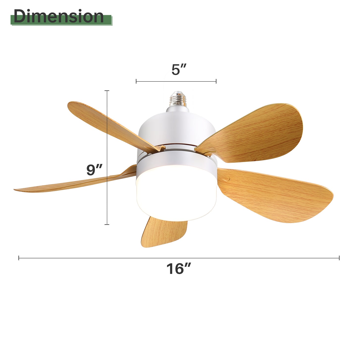 Light Bulb Style Ceiling Fan