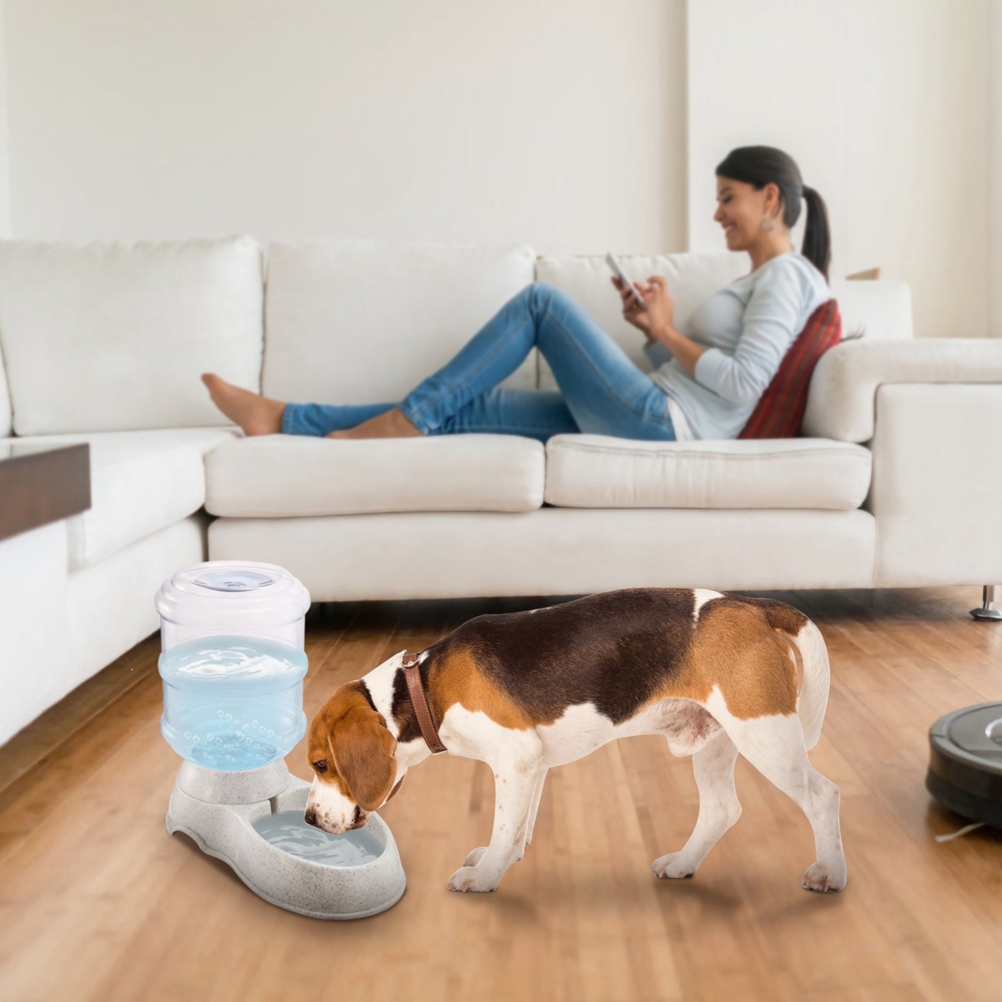 3.5L 1Gal Pet Water Dispenser Self-Dispensing Gravity Automatic, Multi-Pet, Water, Dispenser
