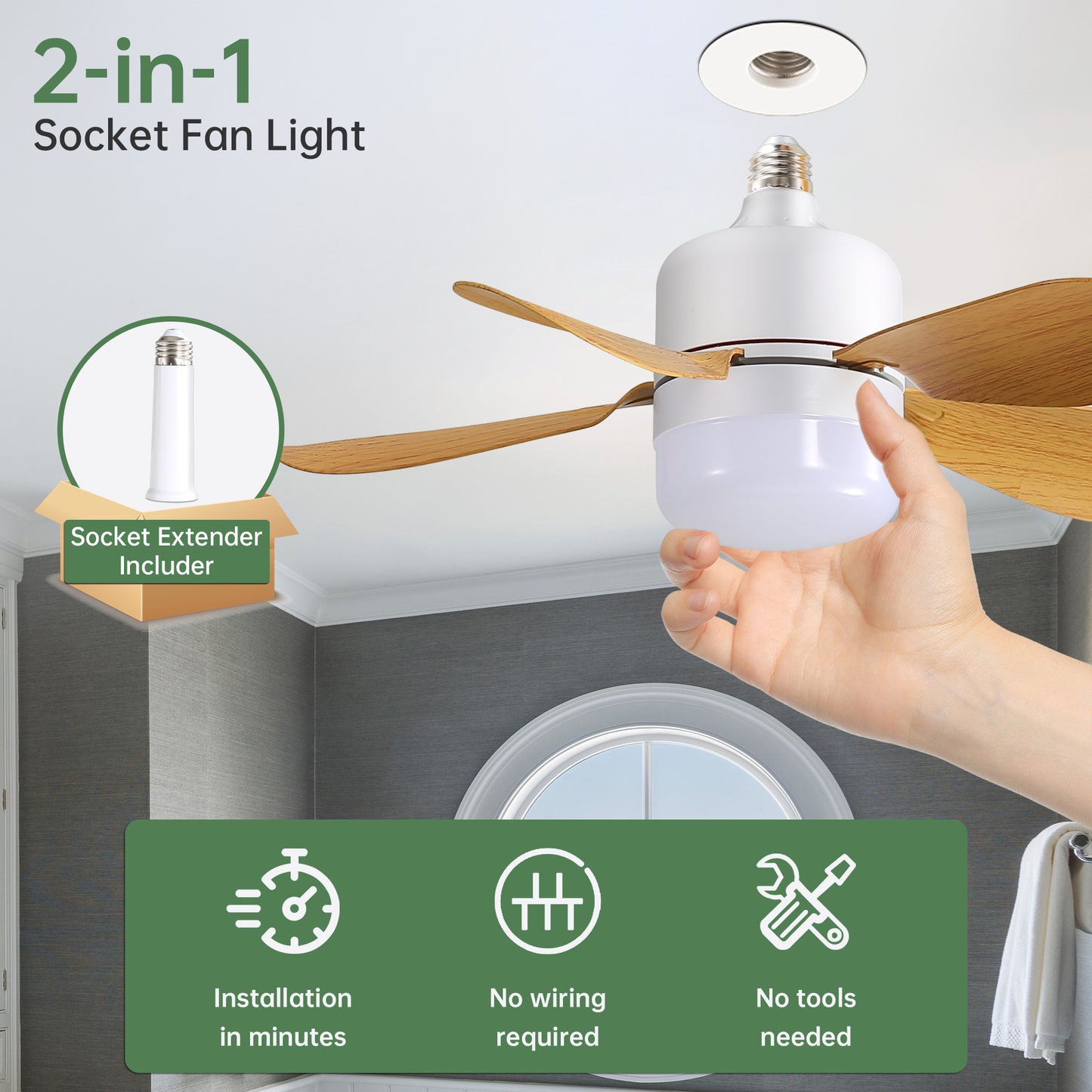 Light Bulb Style Ceiling Fan