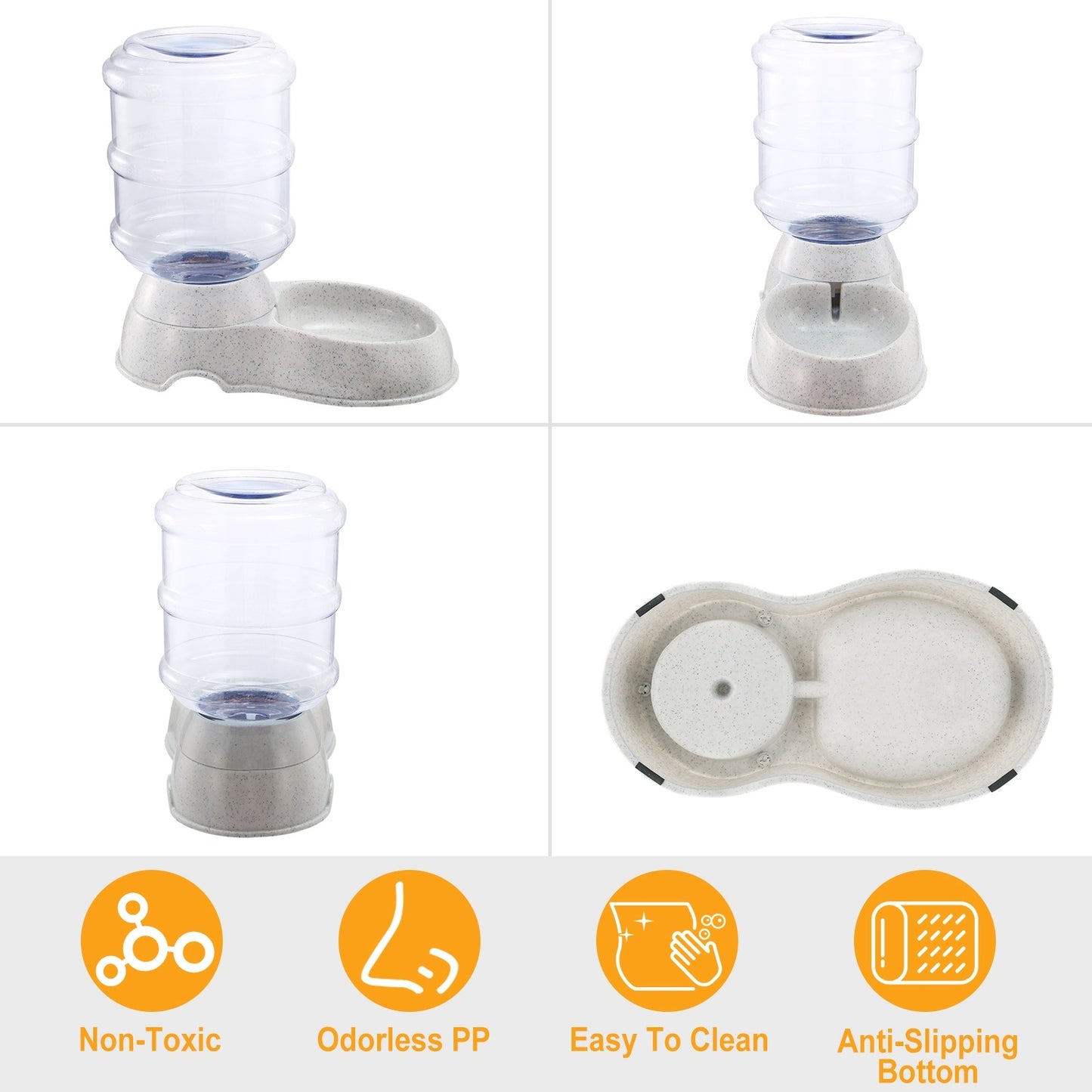 3.5L 1Gal Pet Water Dispenser Self-Dispensing Gravity Automatic, Multi-Pet, Water, Dispenser